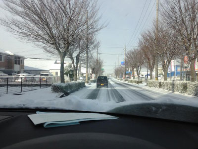 雪　雪道　寒波