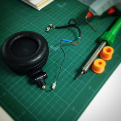 ATH-PRO500 改造　片耳ヘッドホン　DJ