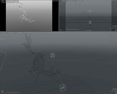 水の合成　modo レンダリング